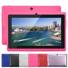 Android 4.4 Allwinner A23 Dual Core 1.5 GHz seis cores Q88 7 polegada Tablet PC 800 x 480 câmera dup